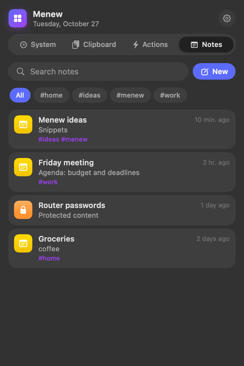 Quick notes