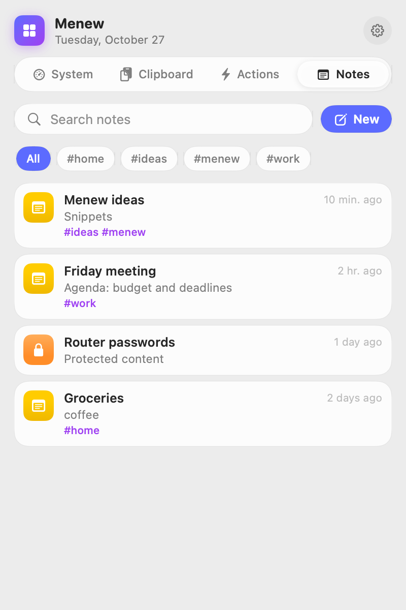 Quick notes