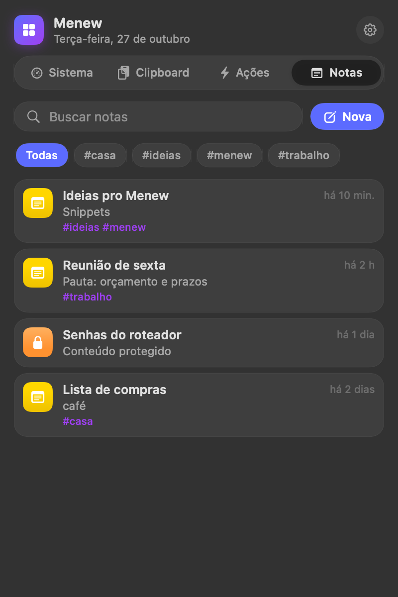 Notas rápidas